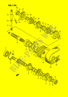 TRANSMISSION (MODEL M/R E2,E4,E15,E16,E17,E18,E22,E25,E39,E53) voor Suzuki SAVAGE 650 1986