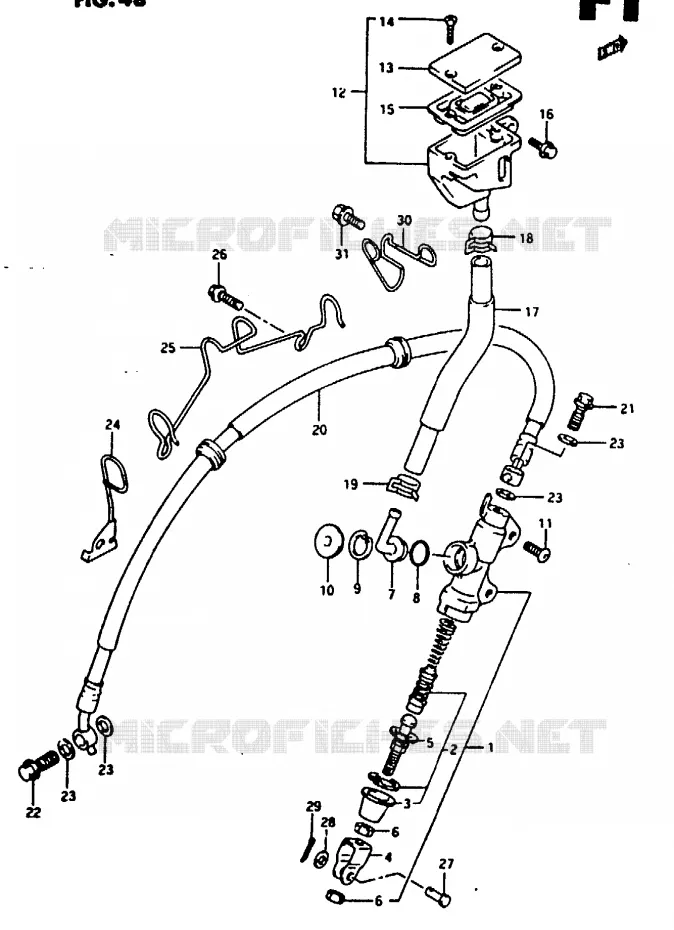 ACHTER HOOFDREMCILINDER Suzuki MOTO 125 RG 1993  RG125FUP(N/P/R)