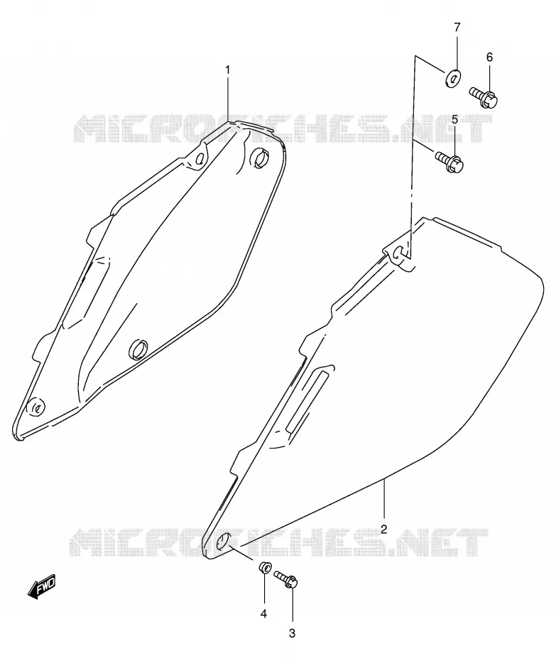 ACHTER KUIP Suzuki MOTO 250 RM 1996  RM250T(E3/E28)