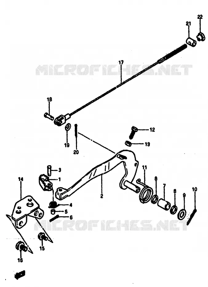 ACHTERREM Suzuki MOTO 125 RM 1985  RM125F(E/F)