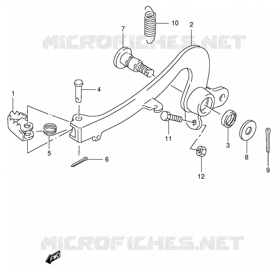 ACHTERREM Suzuki MOTO 125 RM 1998  RM125W(E2)