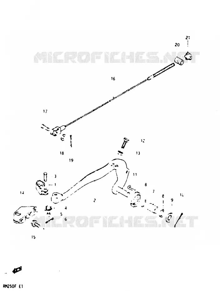 ACHTERREM Suzuki MOTO 250 RM 1985  RM250F(E/F)