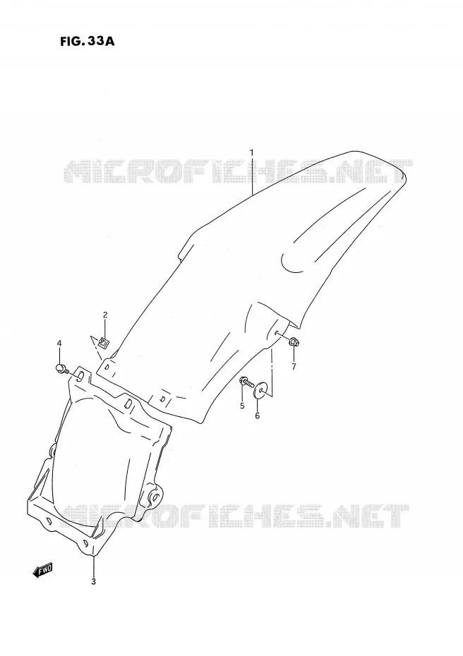 ACHTERSPATBORD (MODELE P/R/S) Suzuki MOTO 125 RM 1994  RM125R(E3)