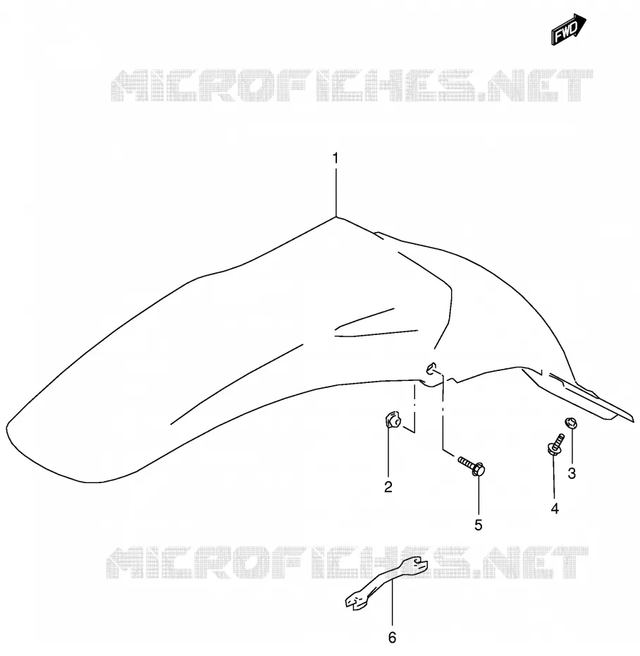 ACHTERSPATBORD Suzuki MOTO 125 RM 1996  RM125T(E2)