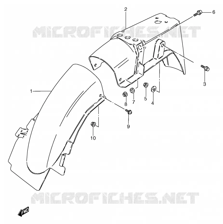 ACHTERSPATBORD Suzuki MOTO 50 RG 1994  RG50R(E6)