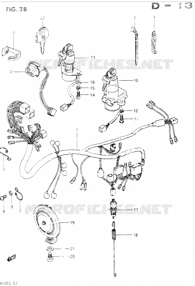 BEDRADING Suzuki MOTO 400 GSX 1986  GSX400EG(E2)