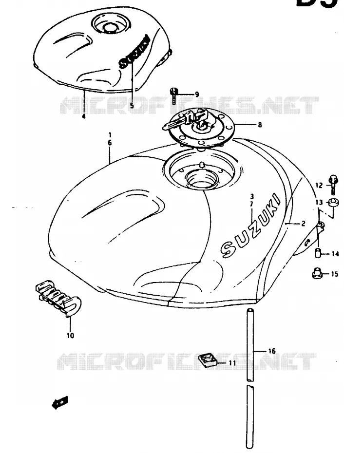BENZINETANK Suzuki MOTO 125 RG 1993  RG125FP(N/P/R)