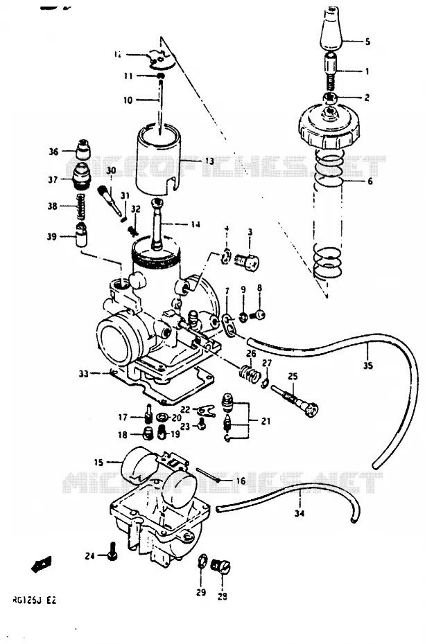 CARBURATOR Suzuki MOTO 125 RG 1987  RG125CH(G/H/J)