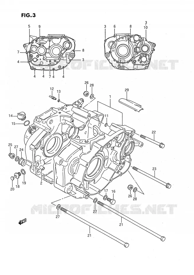 CASING Suzuki MOTO 650 SAVAGE 1990  LS650PL(E2)