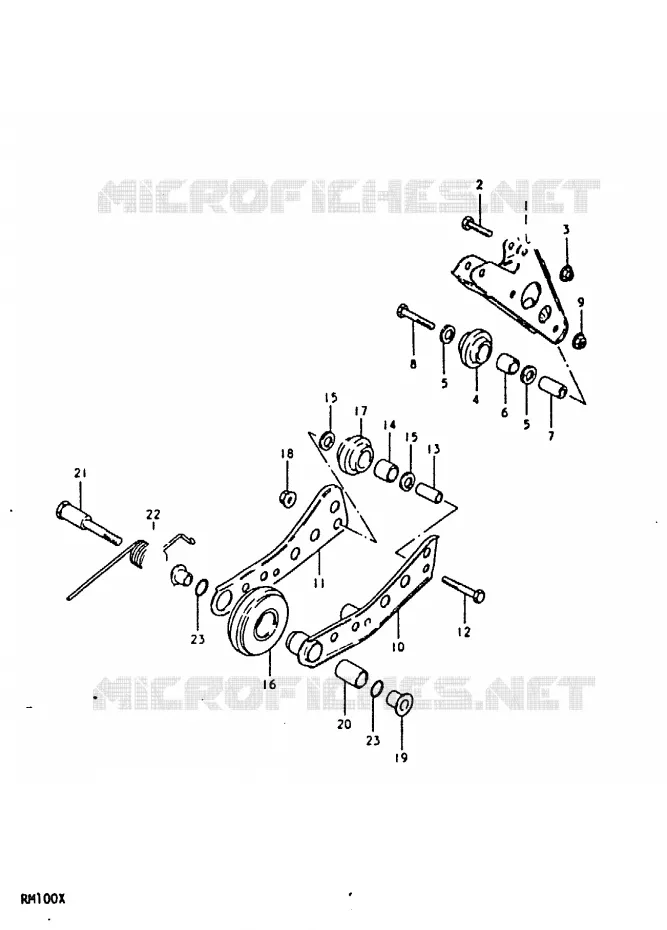 CHAIN ??GUIDE & TENSIONER (RM100N) Suzuki MOTO 100 RM 1996  RM100T(N/T/X)