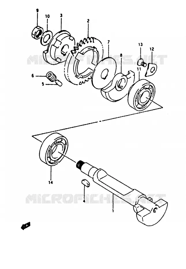 CRANK BALANCER Suzuki MOTO 125 RG 1994  RG125FR(N/P/R)