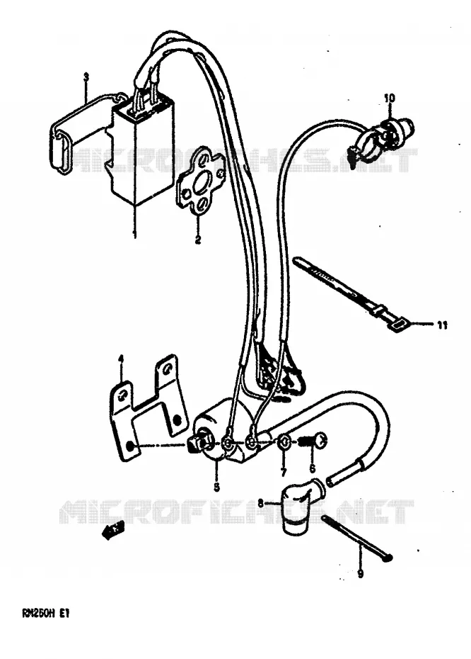 ELEKTRISCH (MODELE H) Suzuki MOTO 250 RM 1987  RM250H(G/H)