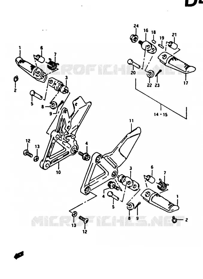 FOOTREST Suzuki MOTO 125 RG 1993  RG125FUP(N/P/R)