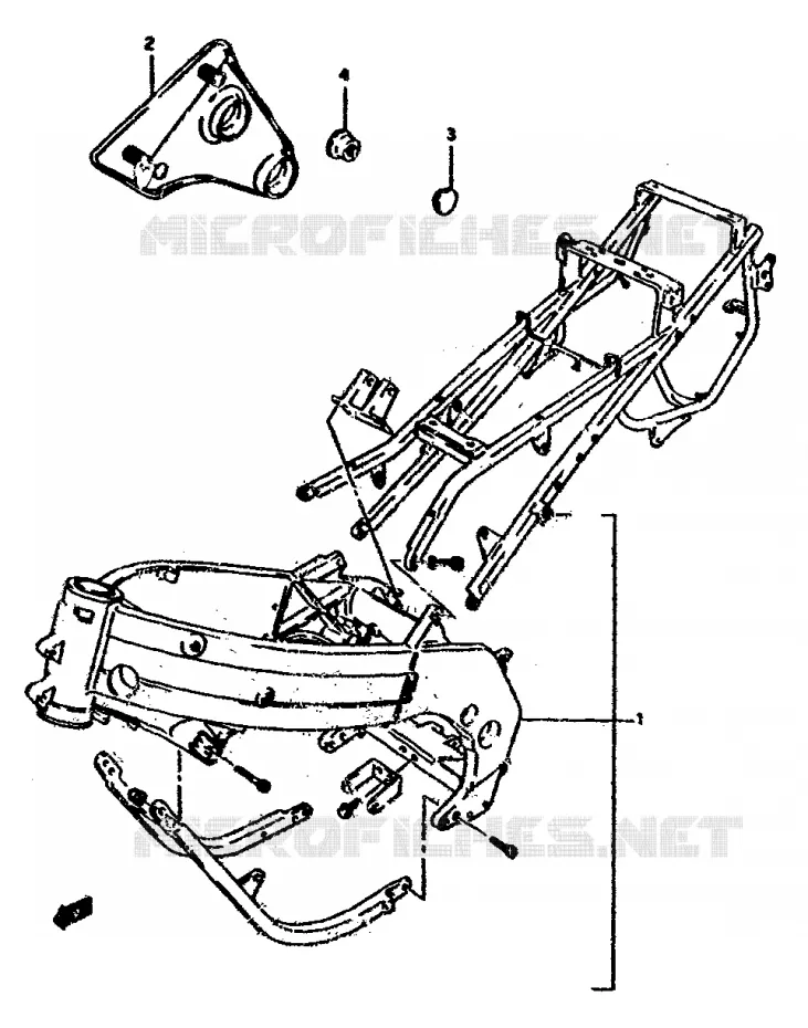 FRAME (E22) Suzuki MOTO 250 RG 1991  RGV250LM