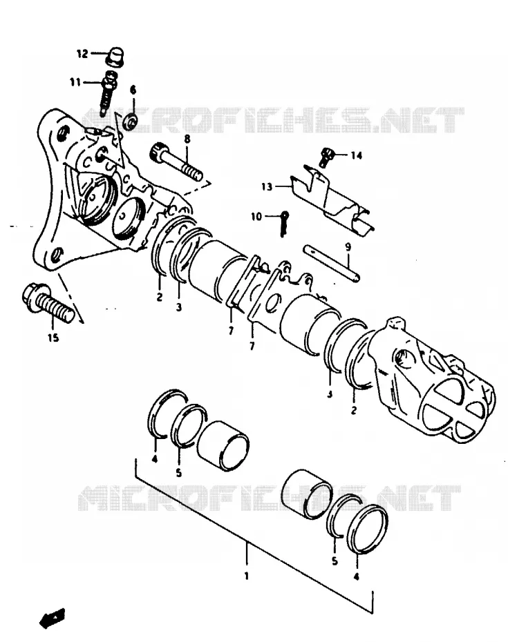 FRONT CALIPER Suzuki MOTO 125 RG 1993  RG125FP(N/P/R)
