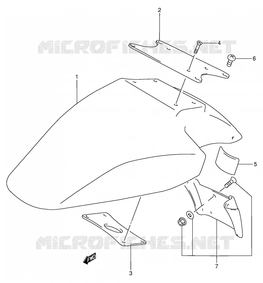 FRONT FENDER Suzuki MOTO 900 RF 1995  RF900RS2(E2)