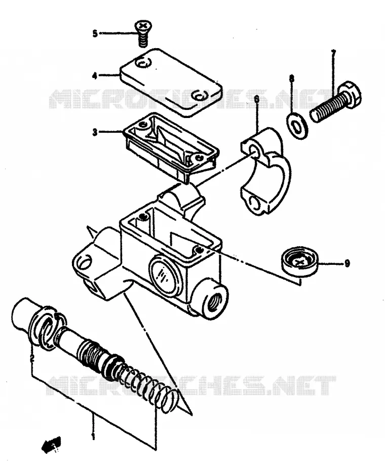 FRONT HOOFDREMCILINDER (MODELE F) Suzuki MOTO 125 RM 1984  RM125E(E/F)
