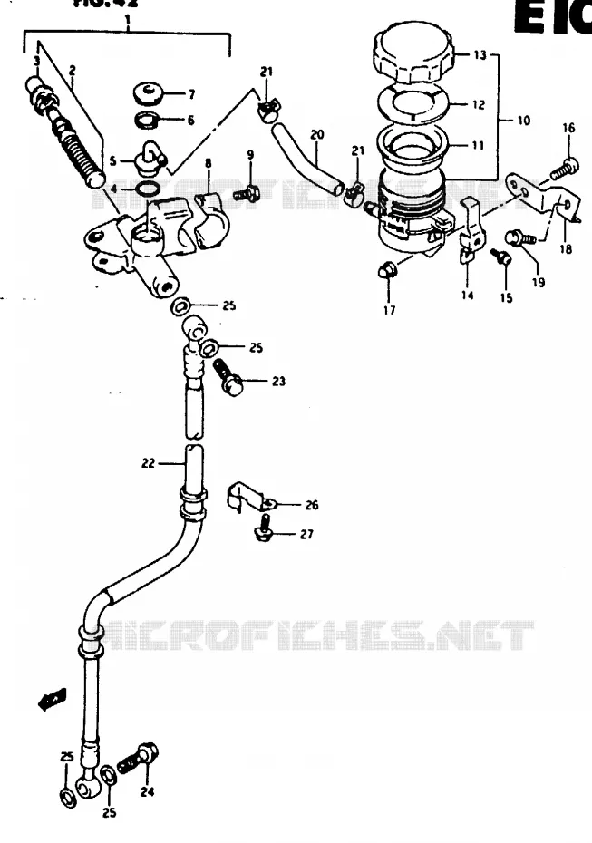 FRONT HOOFDREMCILINDER Suzuki MOTO 125 RG 1992  RG125FN(N/P/R)