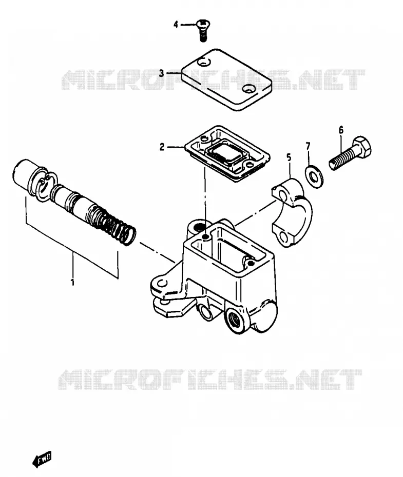 FRONT HOOFDREMCILINDER Suzuki MOTO 50 RG 1986  RG50G(D/E/F/1/G/J/K)