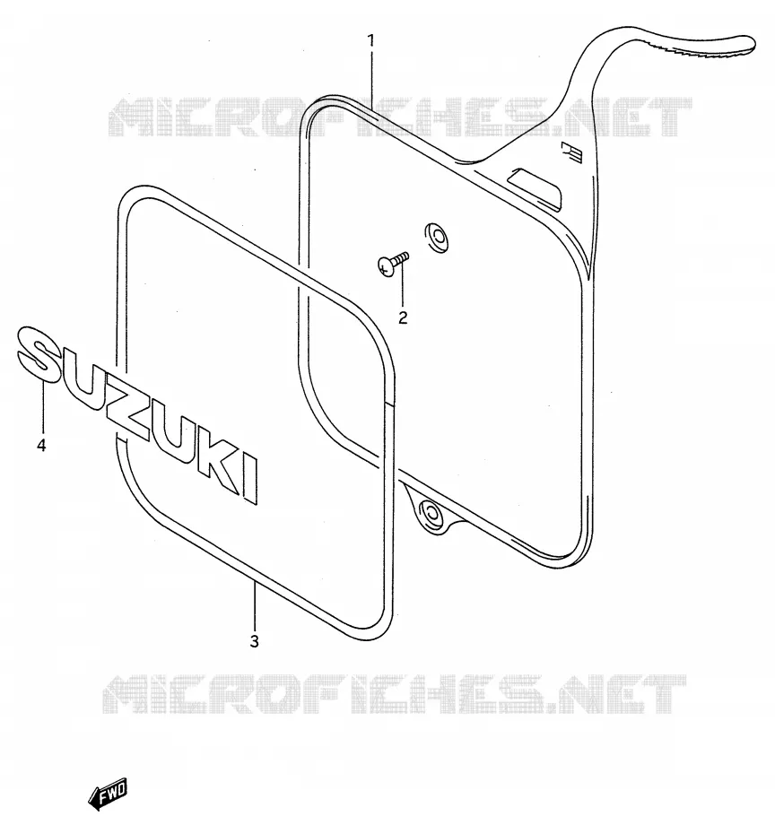 FRONT NUMMERPLAAT Suzuki MOTO 125 RM 1991  RM125 M (E03,E28,E33)