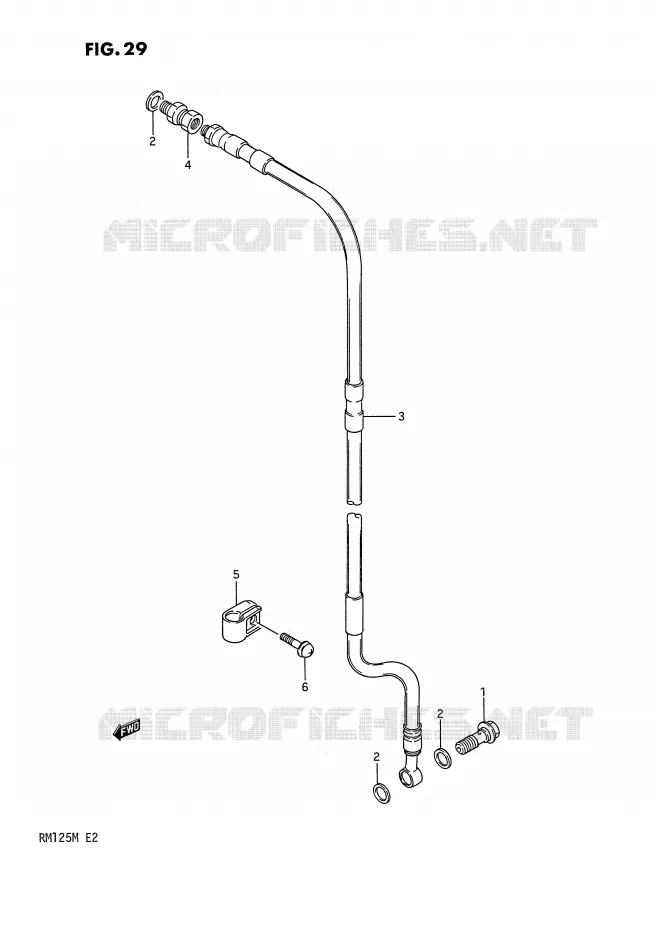FRONT REMSLANG (MODELE K) Suzuki MOTO 125 RM 1991  RM125 M (E02,E04,E24)
