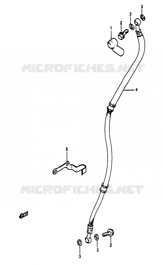 FRONT REMSLANG (MODELE K) Suzuki MOTO 50 RG 1985  RG50F(D/E/F/1/G/J/K)