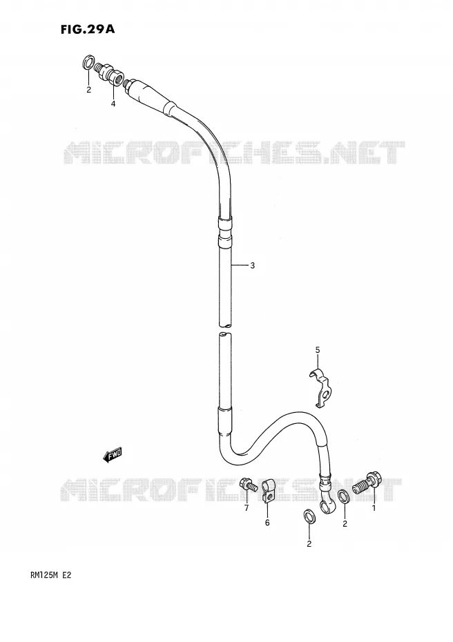 FRONT REMSLANG (MODELE L/M) Suzuki MOTO 125 RM 1990  RM125L(E2)