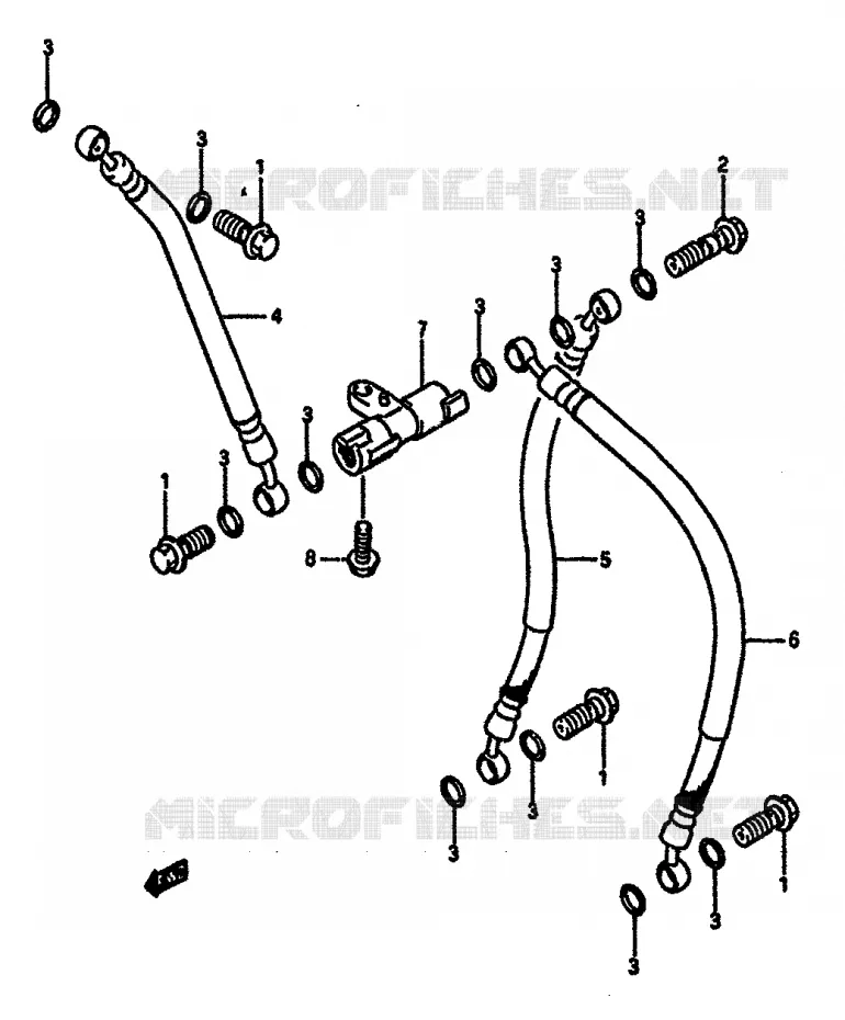 FRONT REMSLANG Suzuki MOTO 250 RG 1989  RGV250K