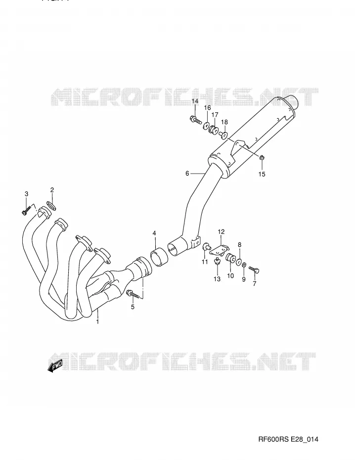 GELUIDDEMPER (MODELE P/R) Suzuki MOTO 600 RF 1994  RF600RR(E28)