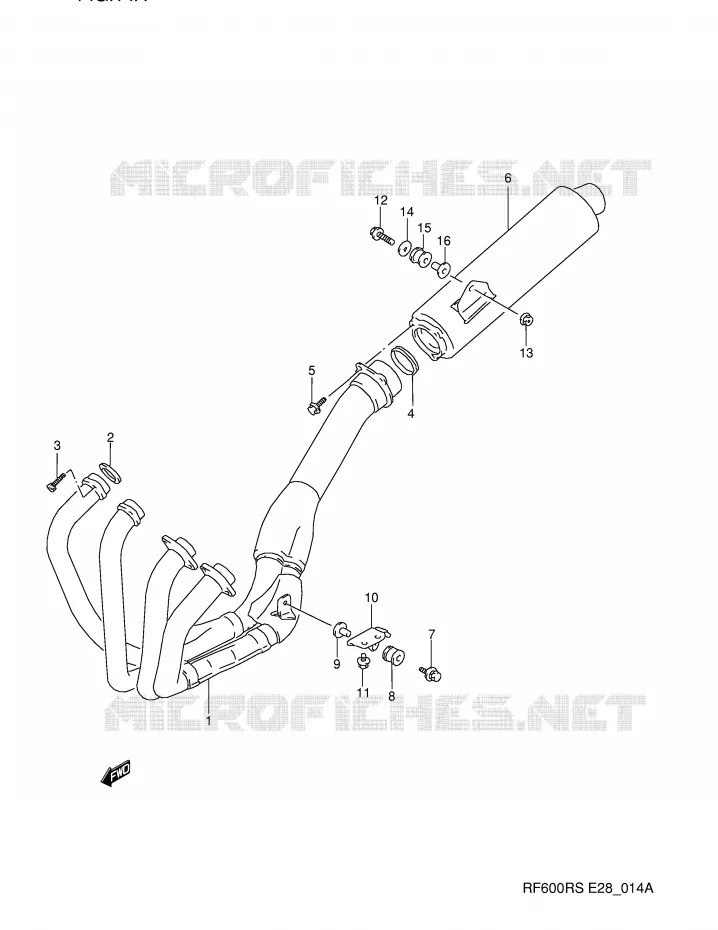 GELUIDDEMPER (MODELE S) Suzuki MOTO 600 RF 1994  RF600RR(E28)