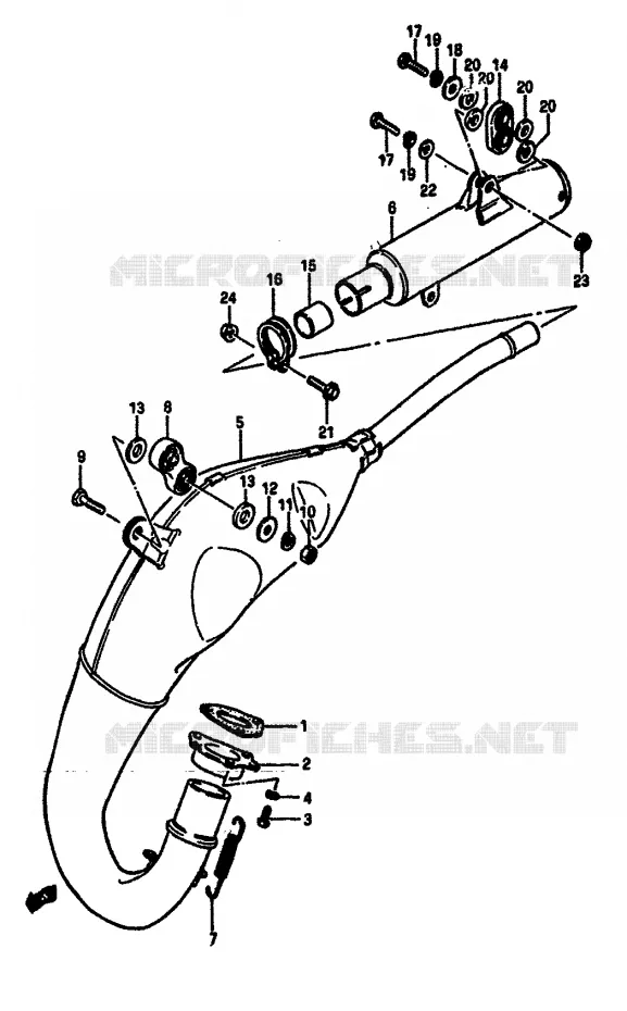 GELUIDDEMPER Suzuki MOTO 125 RM 1984  RM125E(E/F)