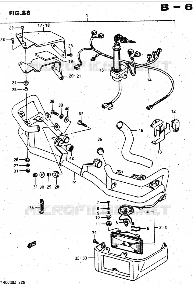 HOEKLICHT SET (OPTIONNEL) Suzuki MOTO 1400 CAVALCADE 1988  GV1400GCJ(DG-DJ/CJ)
