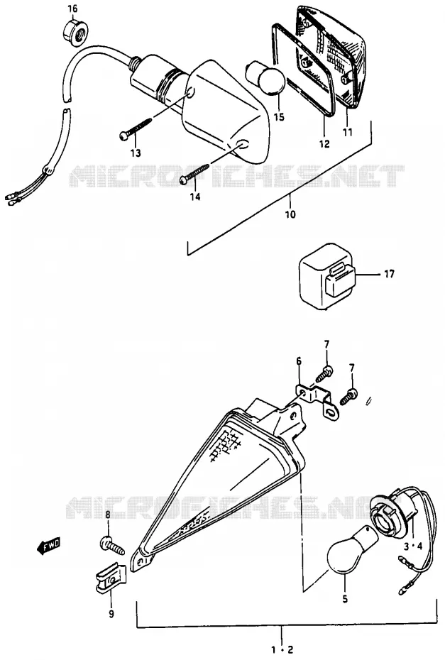INDICATOREN (MODELE G/J/K) Suzuki MOTO 50 RG 1986  RG50G1(D/E/F/1/G/J/K)