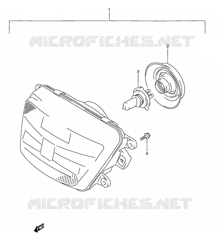 KOPLAMP (MODELE T) Suzuki MOTO 250 RG 1991  RGV250M(E24)