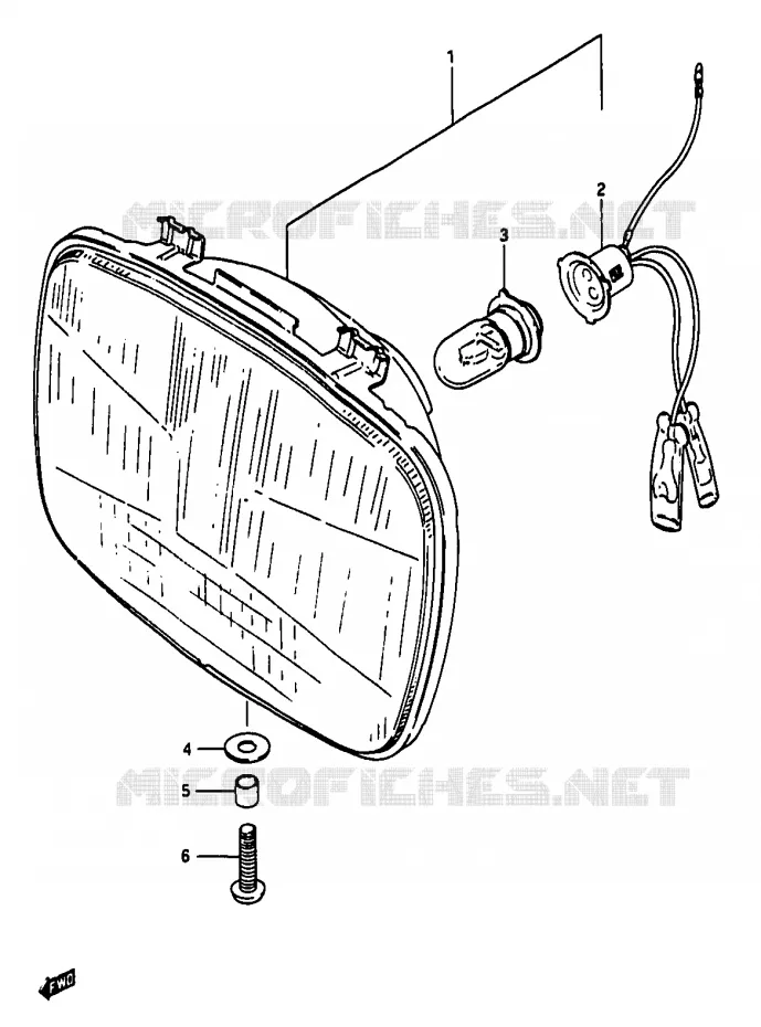 KOPLAMP Suzuki MOTO 50 RG 1985  RG50F1(D/E/F/1/G/J/K)