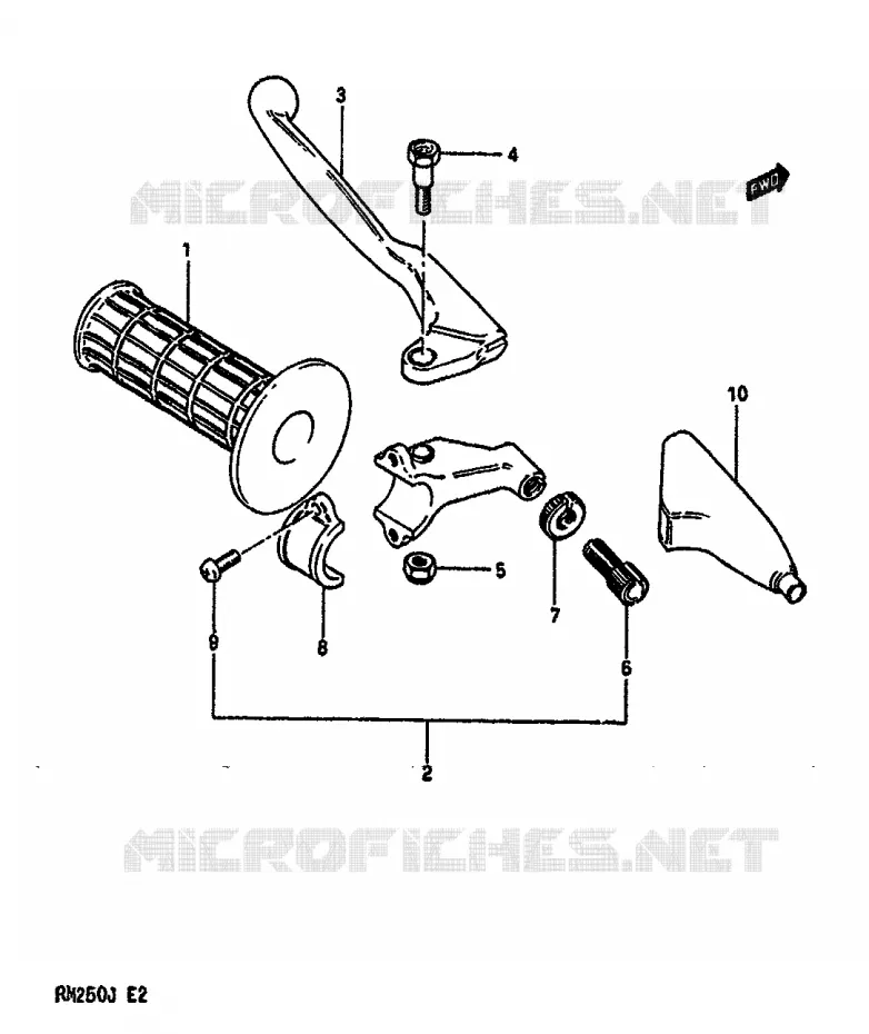 LINKER HANDGREEP Suzuki MOTO 250 RM 1988  RM250J