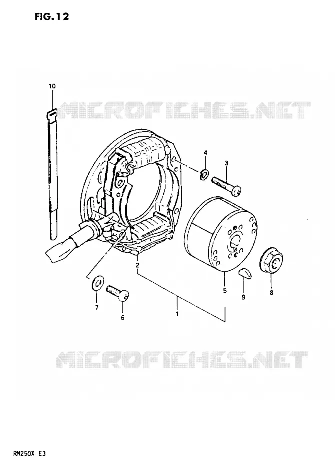 ONTSTEKING Suzuki MOTO 250 RM 1981  RM250X