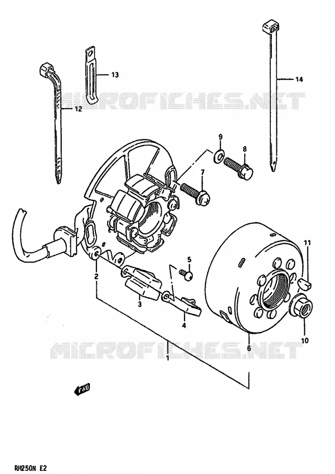 ONTSTEKING Suzuki MOTO 250 RM 1992  RM250N(K/L/M/N)