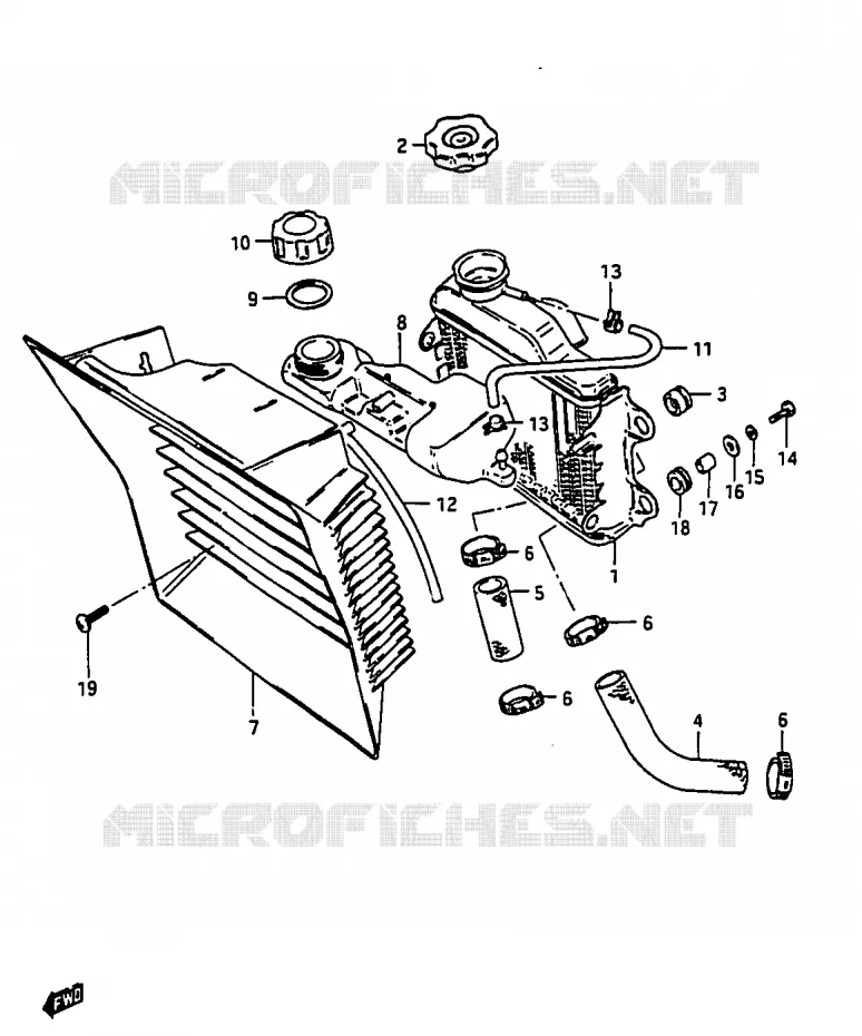 RADIATOR Suzuki MOTO 50 RG 1985  RG50F1(D/E/F/1/G/J/K)