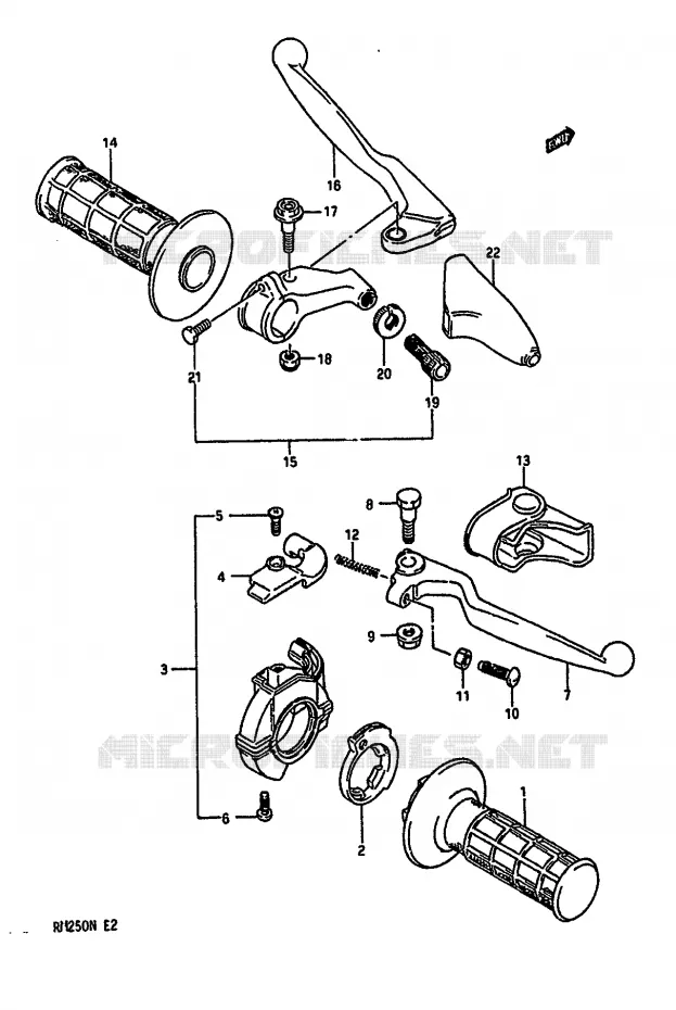 SCHAKELAARS (MODELE N) Suzuki MOTO 250 RM 1991  RM250M(K/L/M/N)