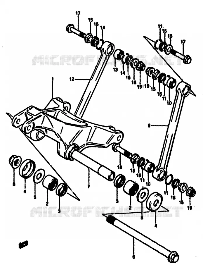 SCHOKBREKER AANEENSCHAKELING Suzuki MOTO 125 RM 1984  RM125E(E/F)