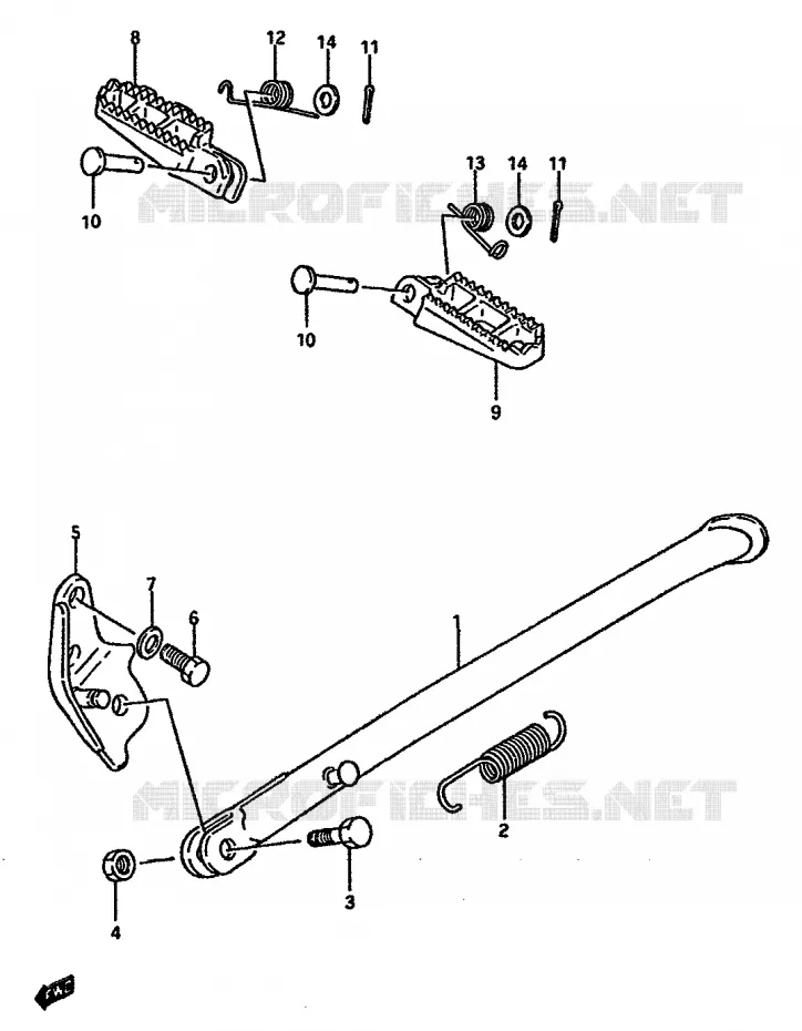STAND - FOOTREST Suzuki MOTO 125 RM 1988  RM125J(G/H/J)