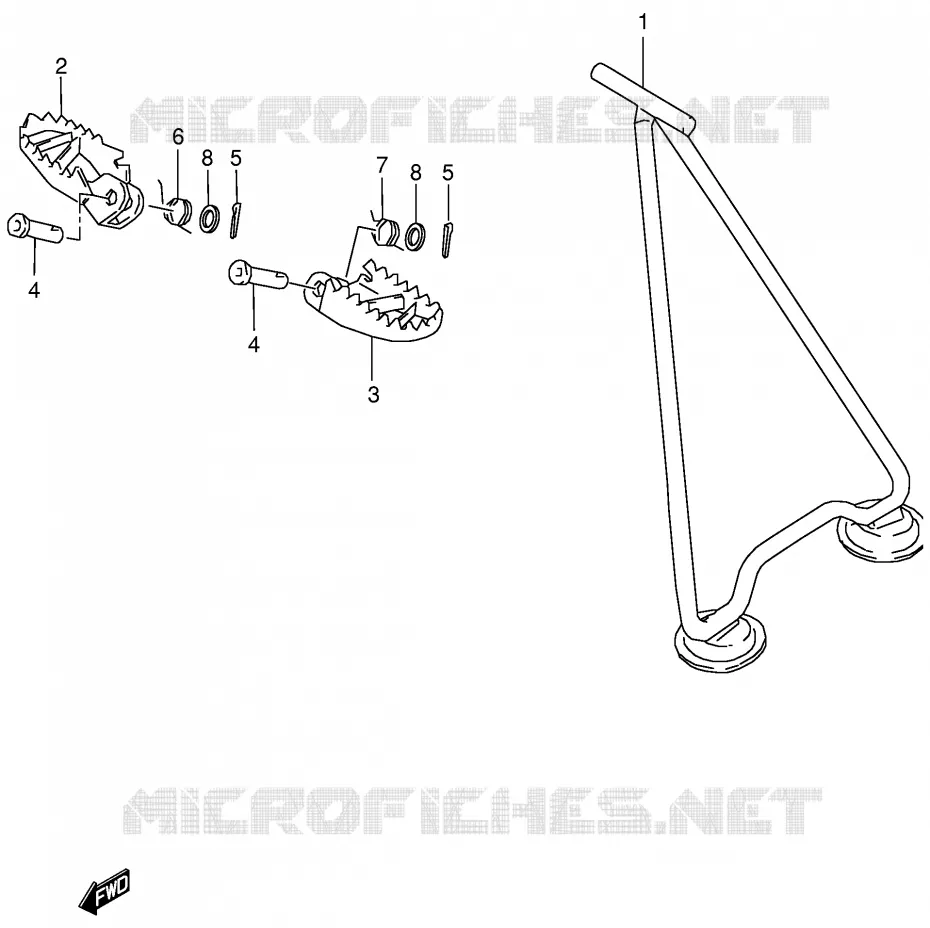 STAND - FOOTREST Suzuki MOTO 125 RM 2000  RM125Y(E2)