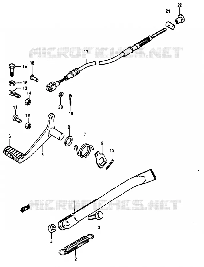 STAND Suzuki MOTO 50 RG 1986  RG50G(D/E/F/1/G/J/K)