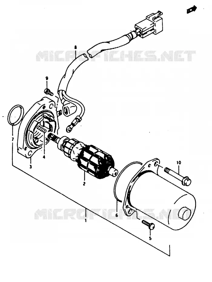 STARTMOTOR Suzuki MOTO 125 RG 1992  RG125FUN(N/P/R)