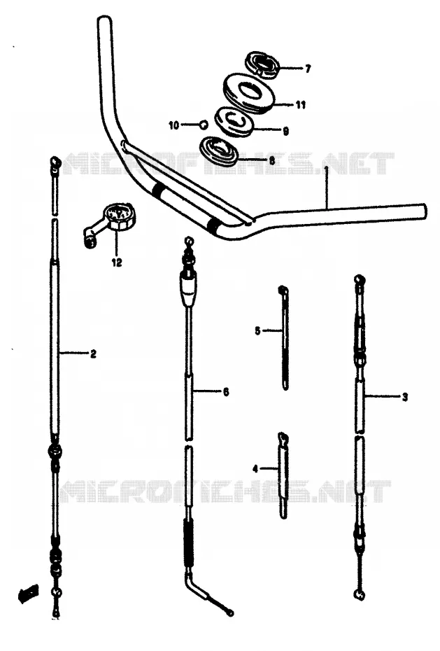 STUUR (MODELE E) Suzuki MOTO 125 RM 1984  RM125E(E/F)