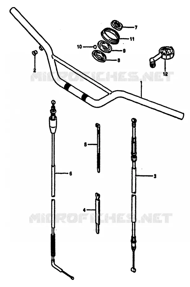 STUUR (MODELE F) Suzuki MOTO 125 RM 1985  RM125F(E/F)