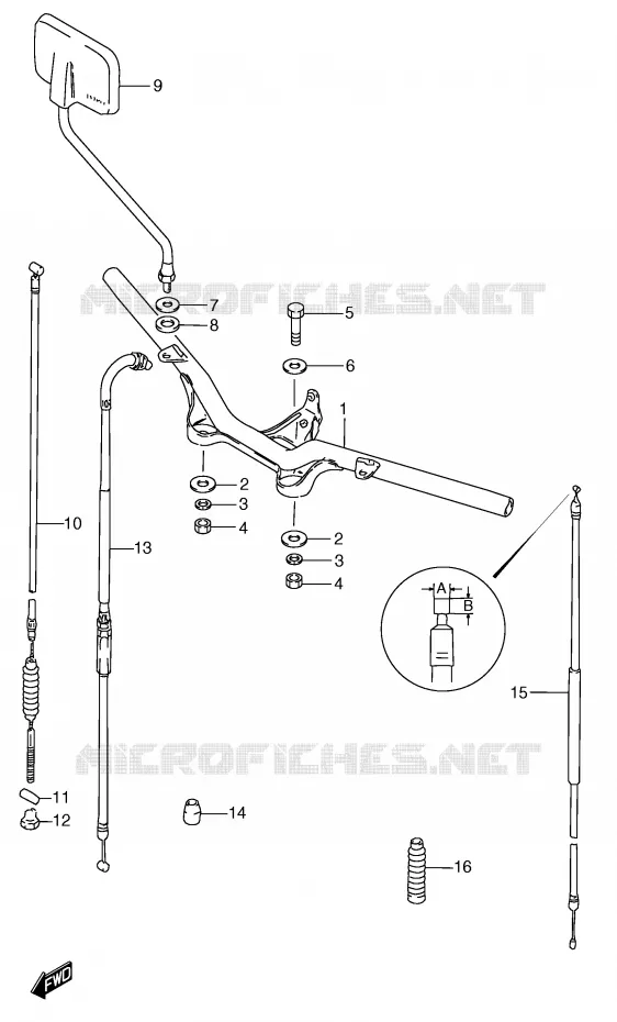 STUUR (MODELE T) Suzuki SCOOTER 50 Autres-modeles 1991  RC50M(E1)