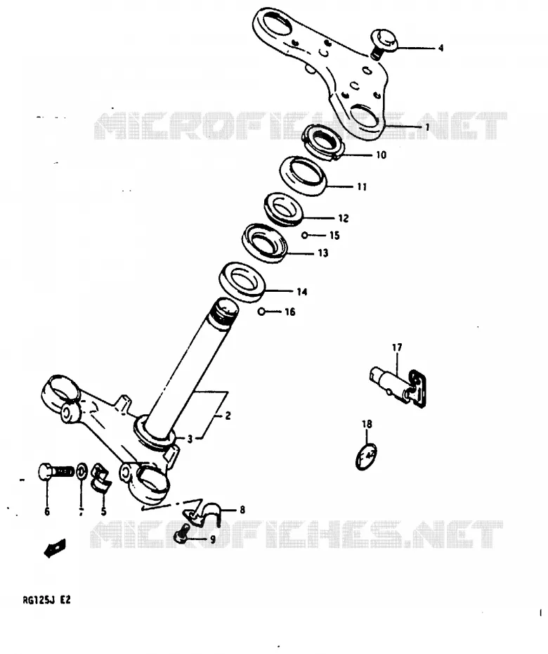 STUURKOLOM Suzuki MOTO 125 RG 1988  RG125BUJ(G/H/J)