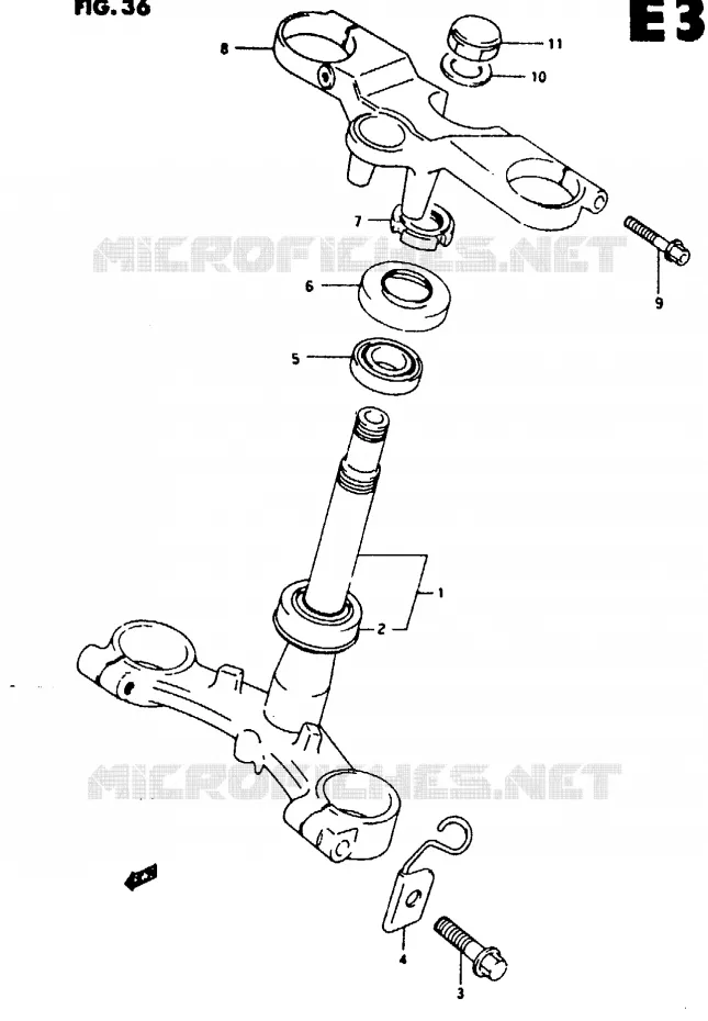 STUURKOLOM Suzuki MOTO 125 RG 1994  RG125FR(N/P/R)